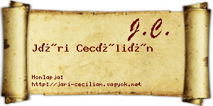 Jári Cecílián névjegykártya